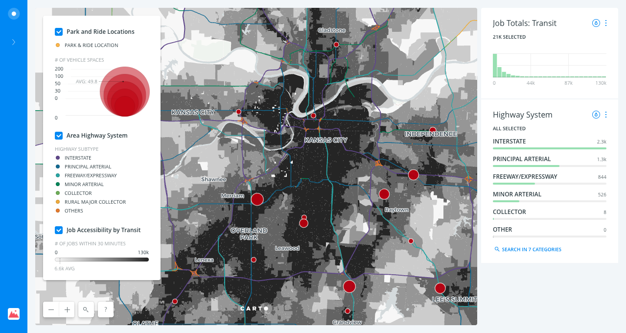 Kansas City, MO Job Accessibility by Public Transit thumbnail image